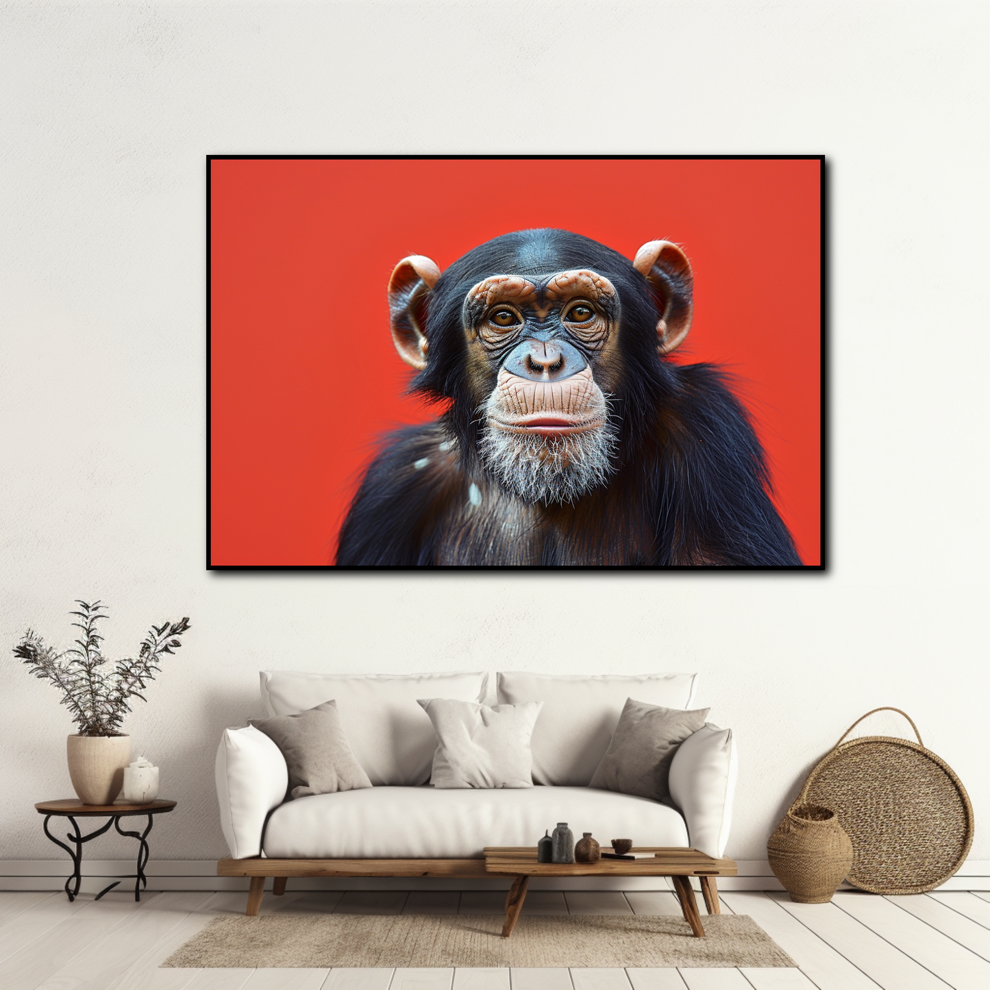 Tableau Singe Rouge