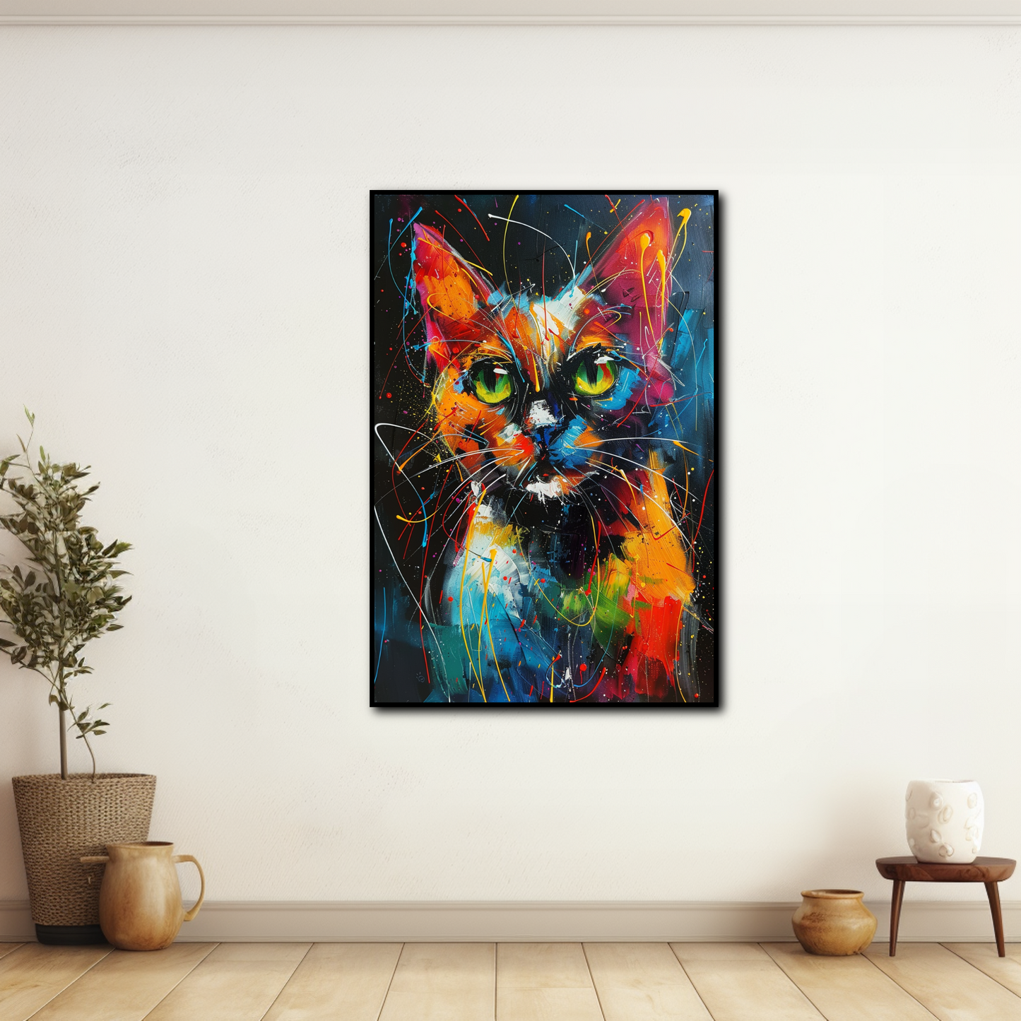 Tableau Chat Coloré
