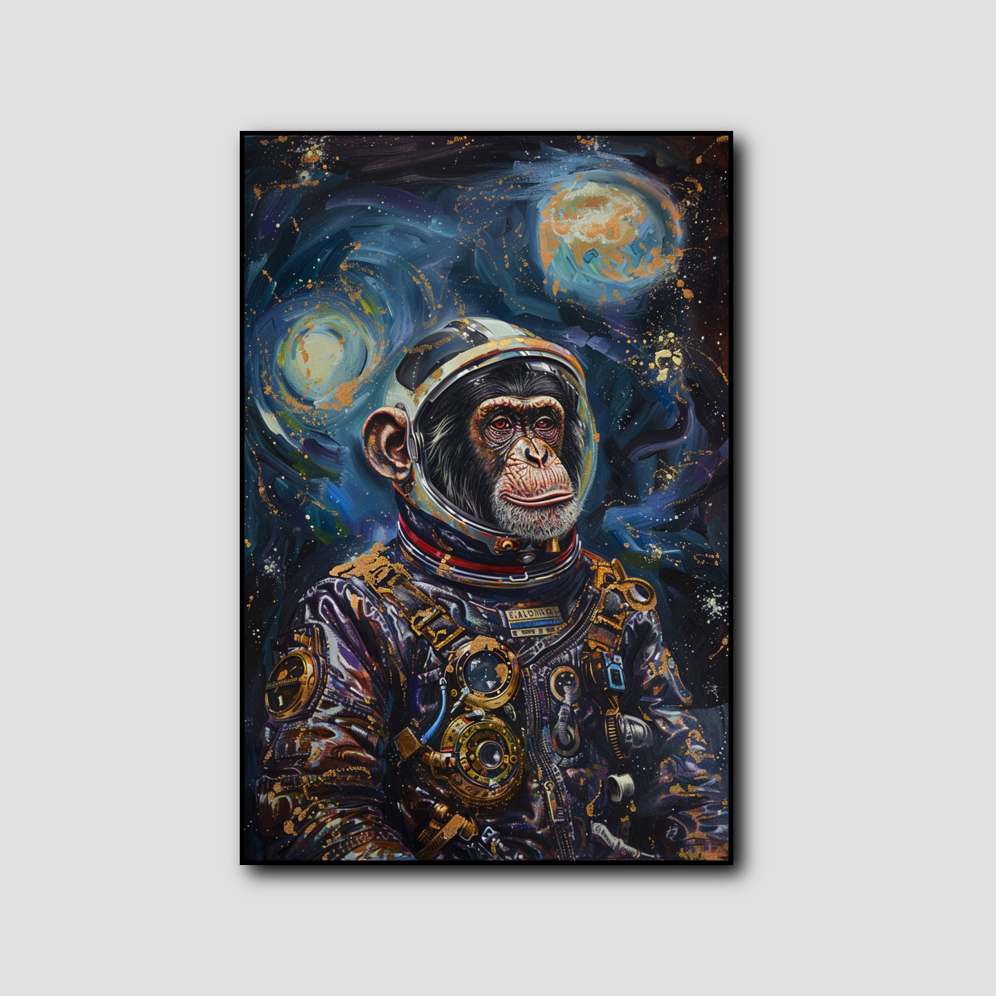 Tableau Singe Astronaute