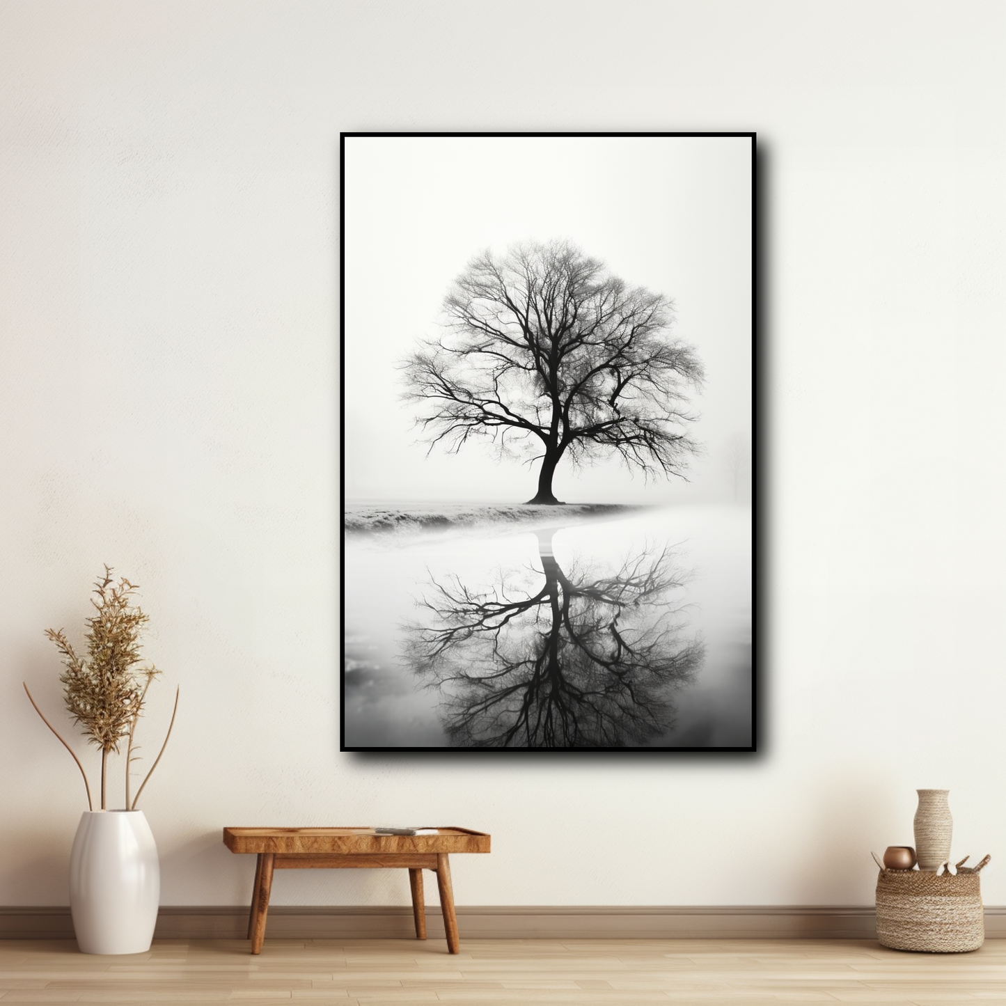 Tableau Arbre Noir et Blanc