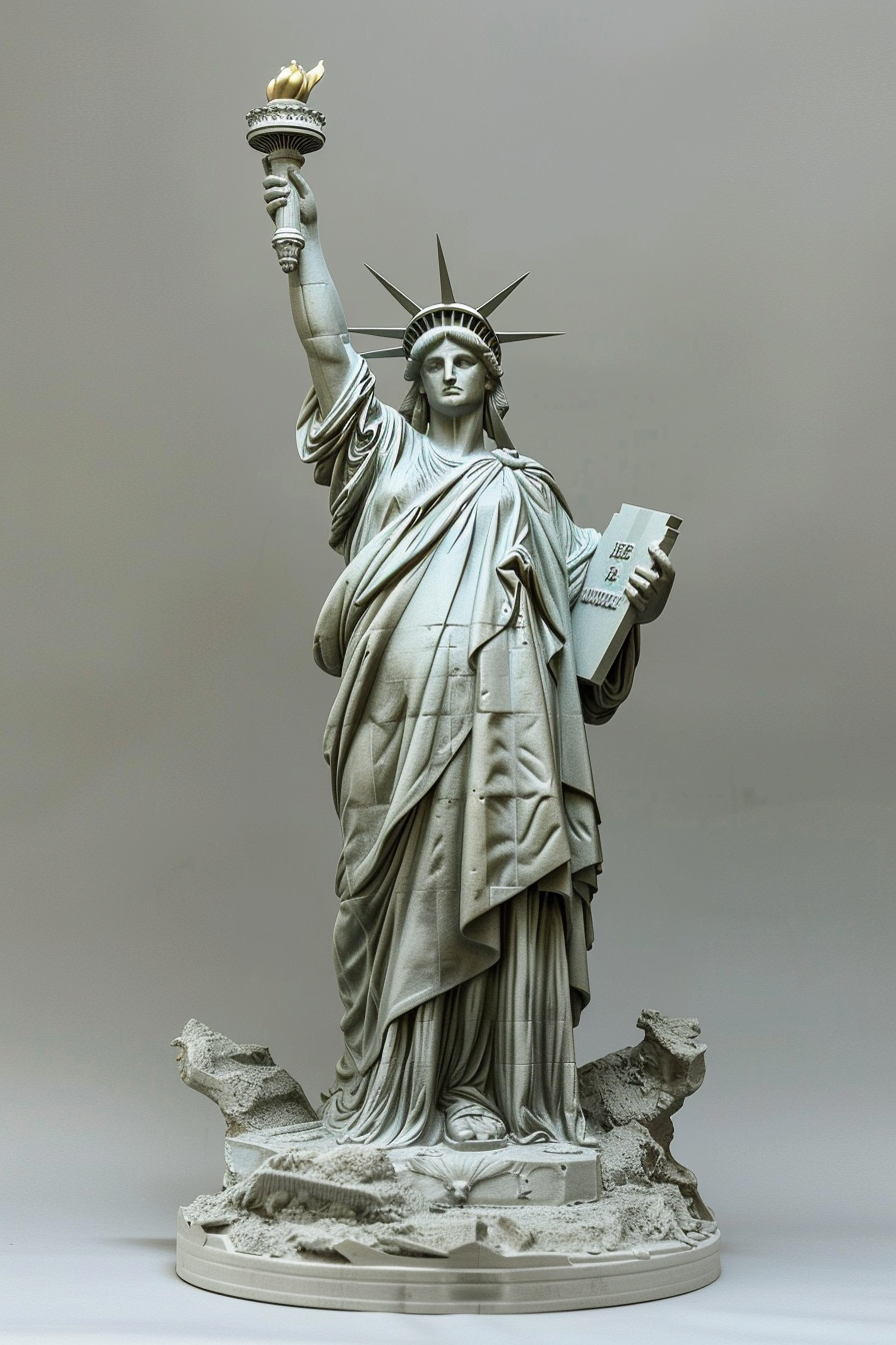 Tableau Statue Liberté Noir et Blanc