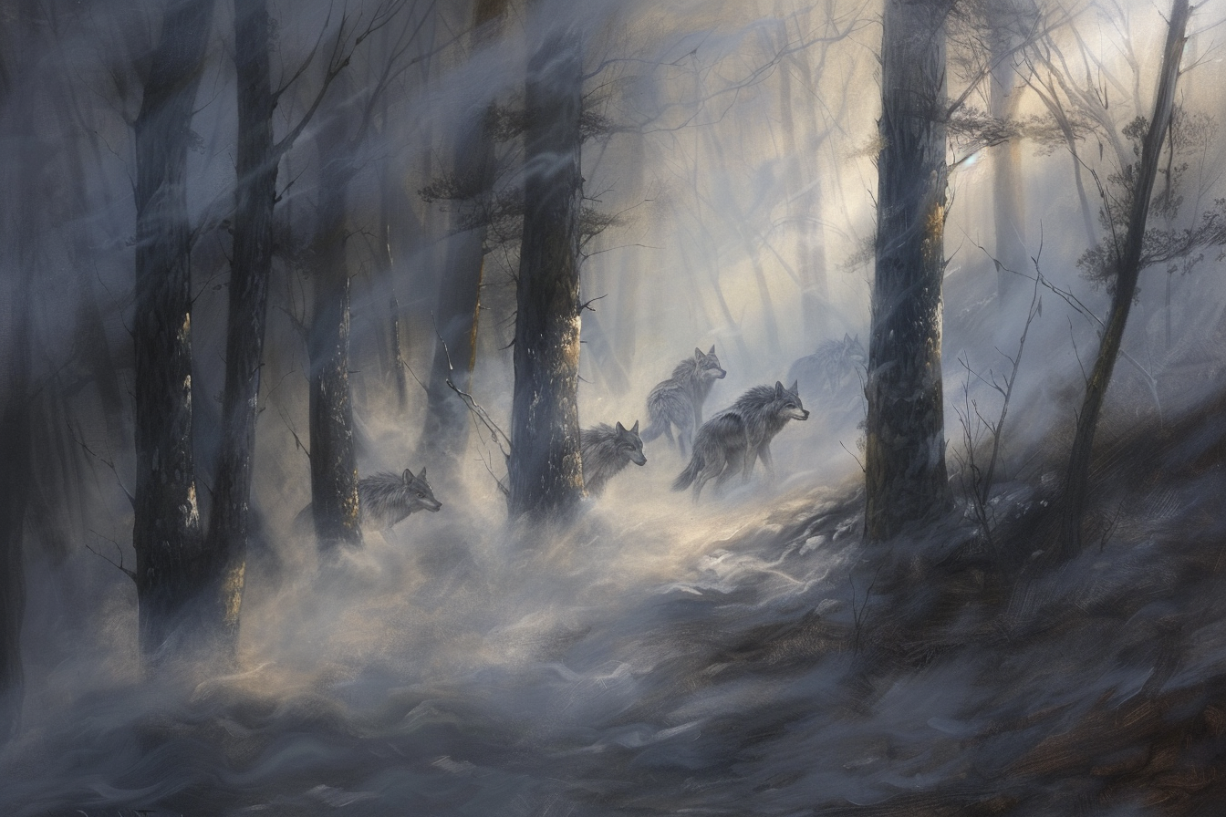 Tableau Loups des Brumes
