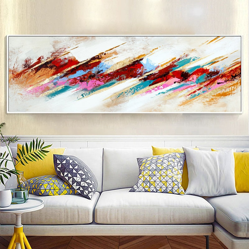 Tableau Abstrait Moderne Rouge-LigneCreator