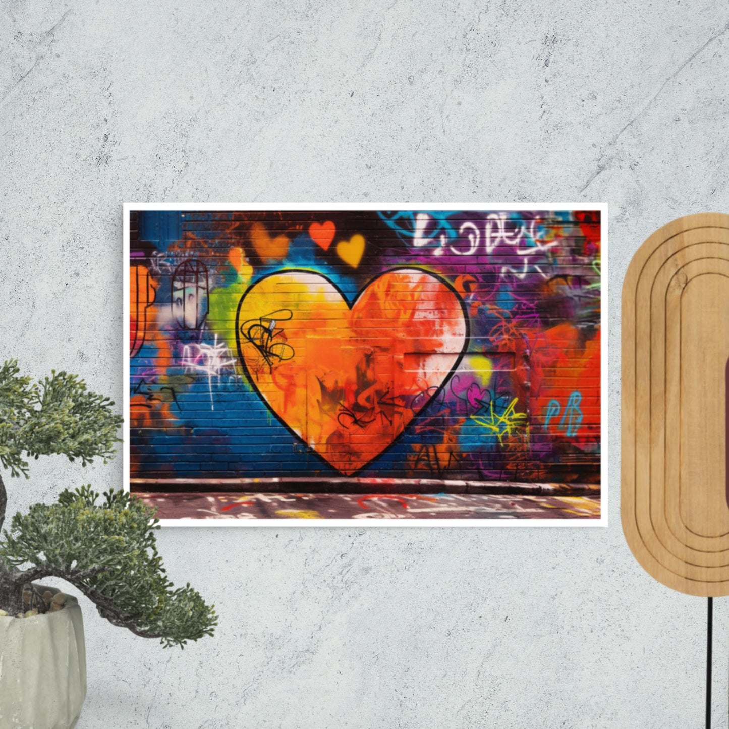 Tableau Coeur Graffiti-LigneCreator