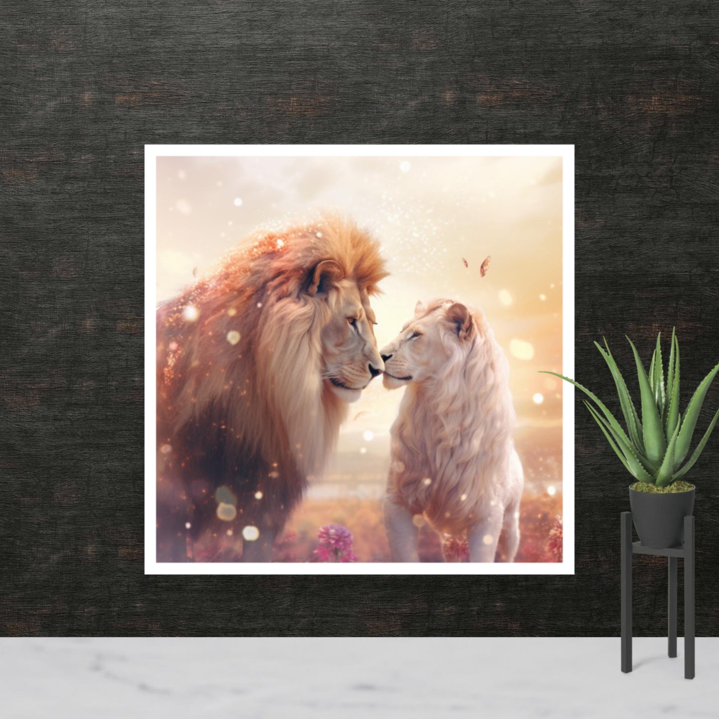 Tableau Lion et Lionne