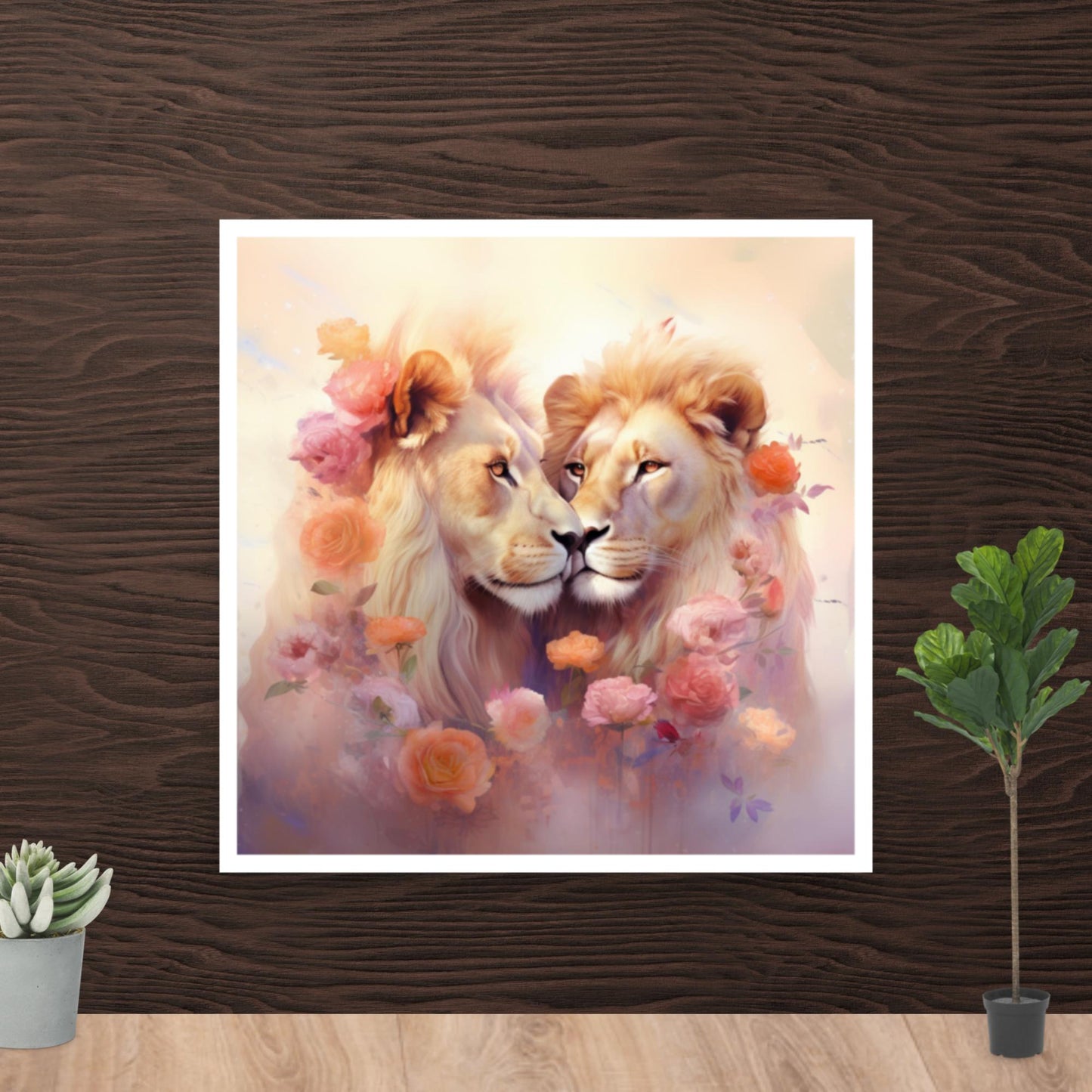 Tableau Lion Lumineux-LigneCreator