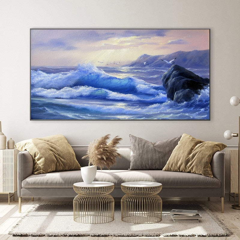 Tableau Mer Grande Vague-LigneCreator