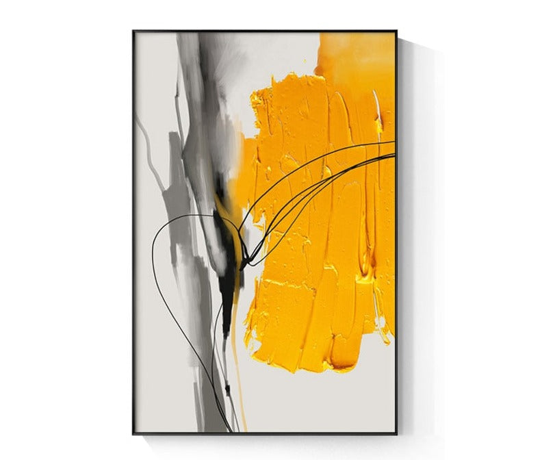 Tableau Moderne avec du Jaune-LigneCreator