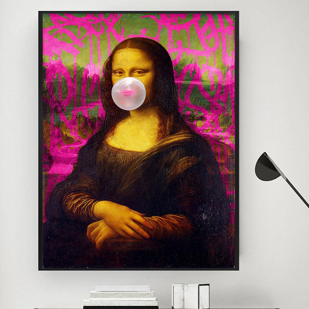 Tableau Mona Lisa Graffiti-LigneCreator
