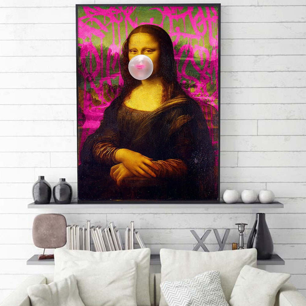 Tableau Mona Lisa Graffiti-LigneCreator