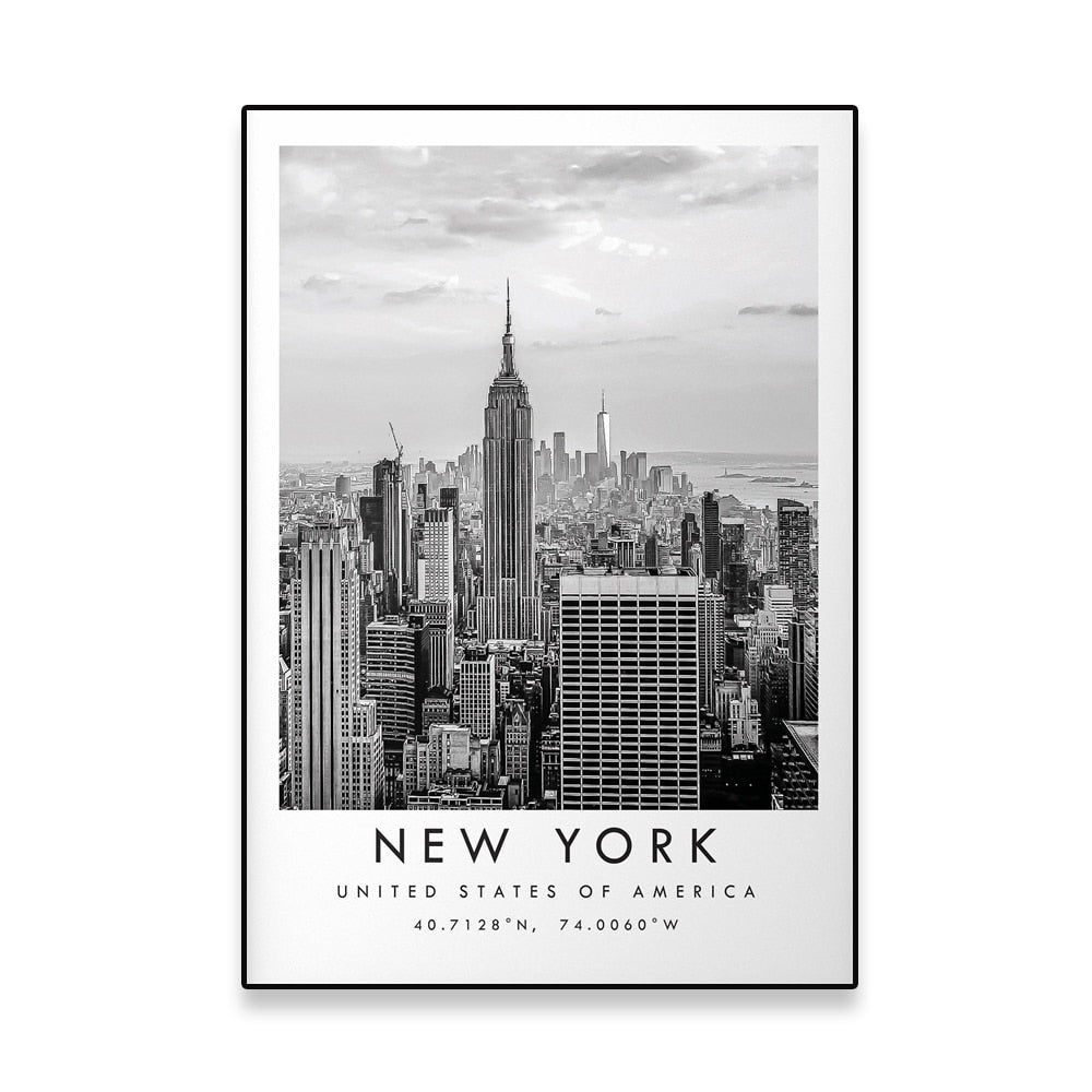 Tableau New York Noir et Blanc-LigneCreator