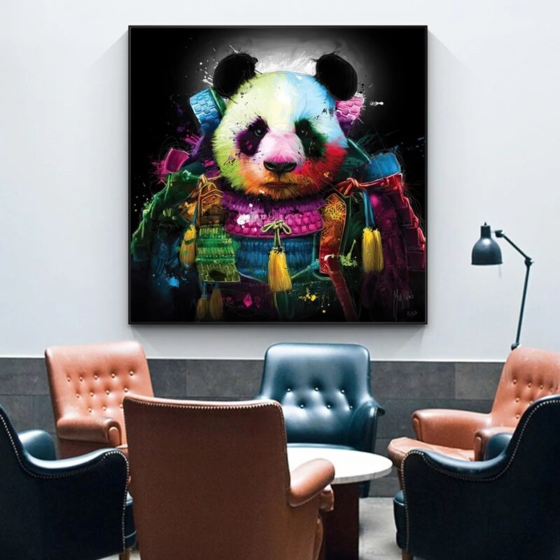 Tableau panda pop art