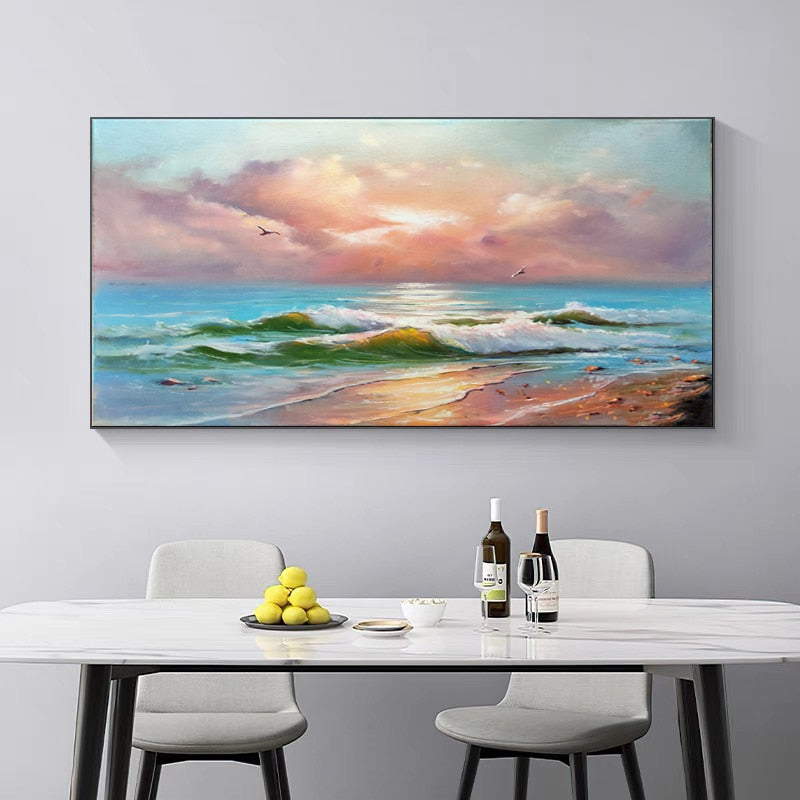 Tableau Peinture Bord de Mer-LigneCreator