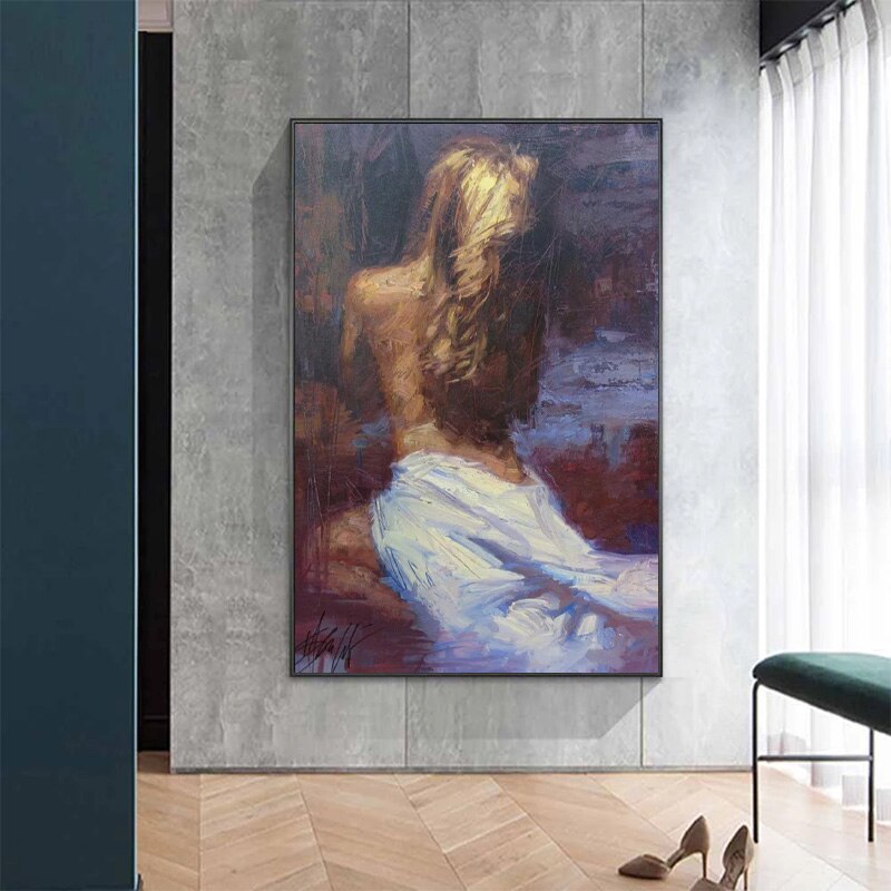 Tableau Peinture Femme de Dos
