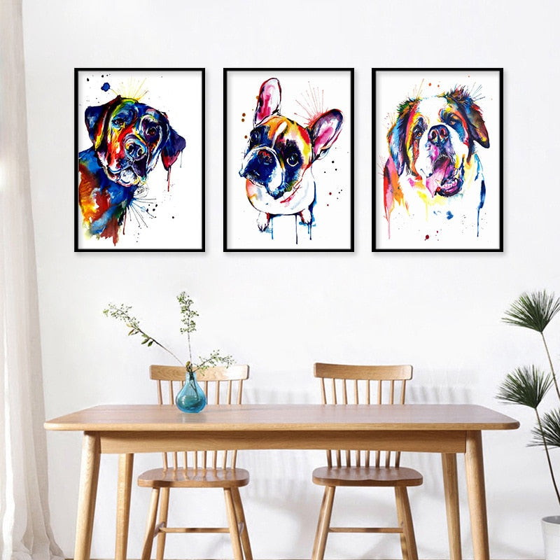 Tableau pop art chien