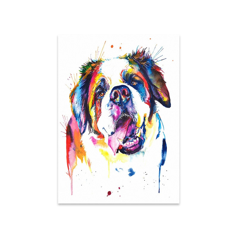 Tableau pop art chien
