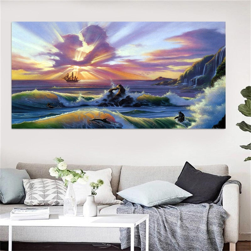 Tableau Poster Mer Moderne