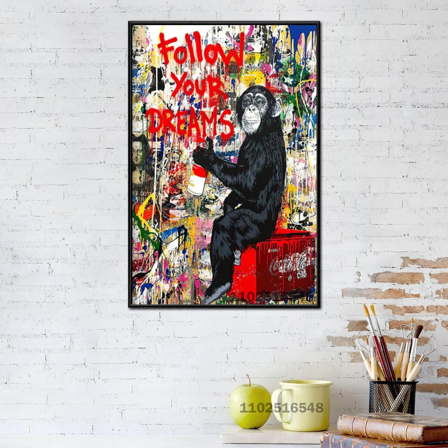 Tableau singe pop art