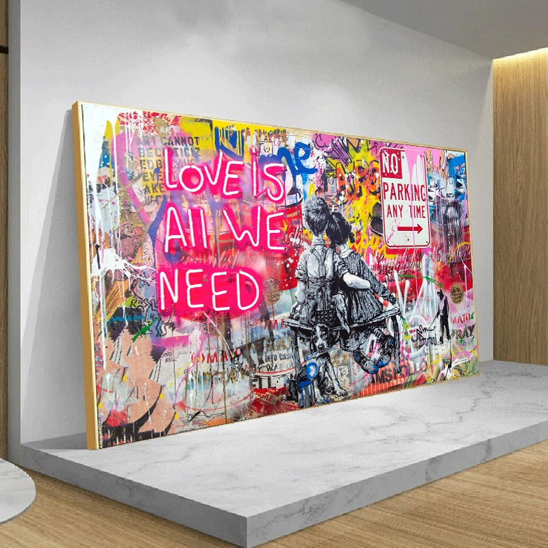 Tableau Street Art Amour-LigneCreator