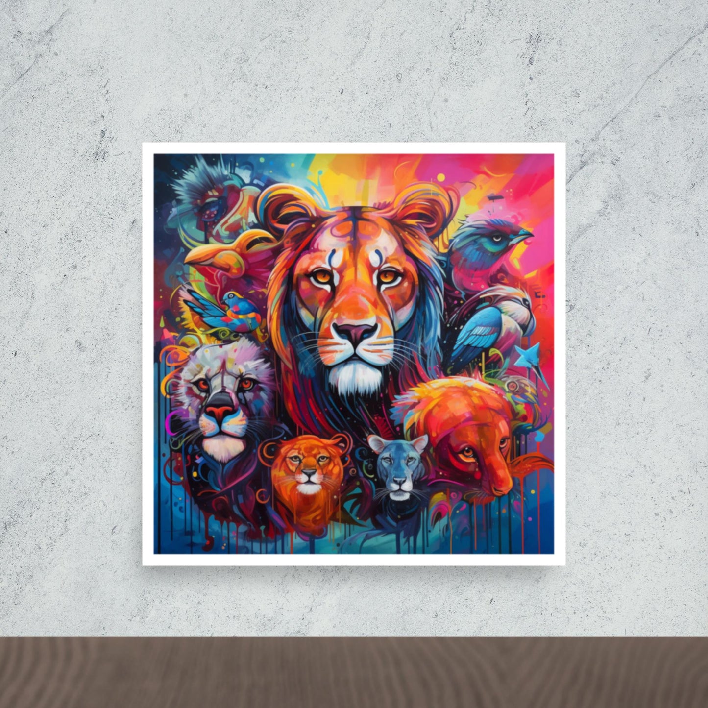 Tableau Street Art Animaux-LigneCreator