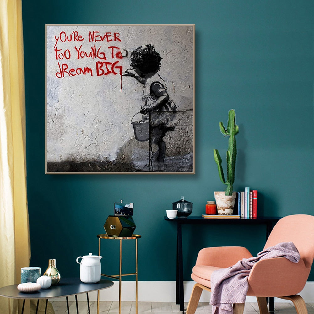 Tableau Street Art Banksy Rêver Grand-LigneCreator