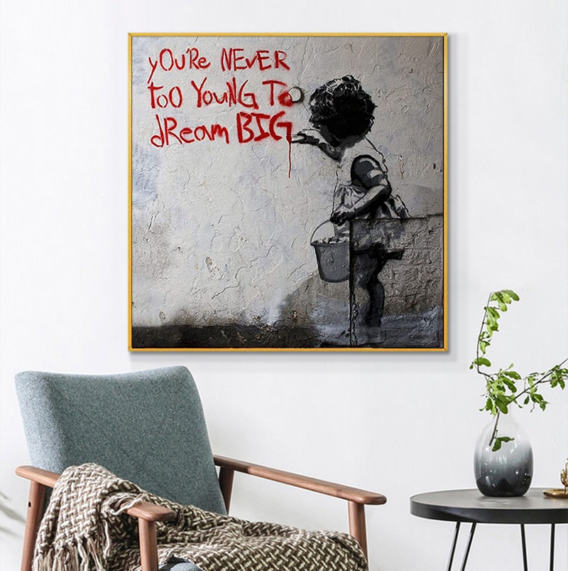 Tableau Street Art Banksy Rêver Grand-LigneCreator