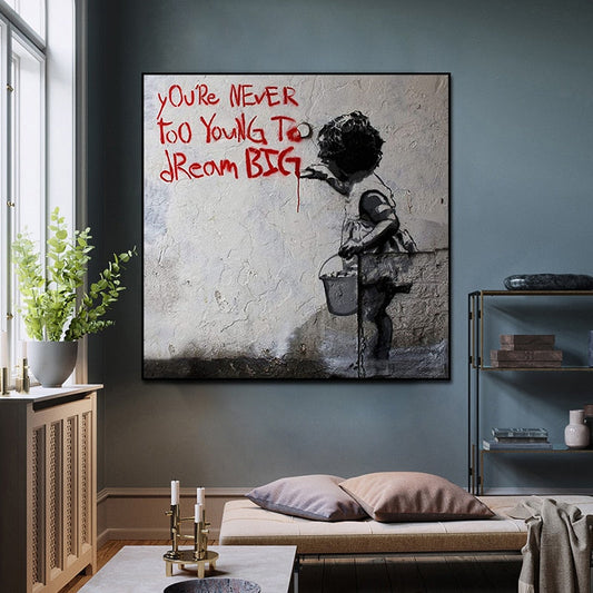 Tableau Street Art Banksy Rêver Grand-LigneCreator