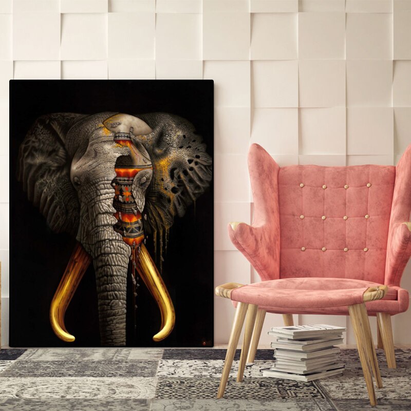 Tableau Street Art Éléphant-LigneCreator