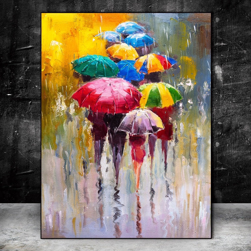 Tableau Street Art Graffiti Parapluie-LigneCreator