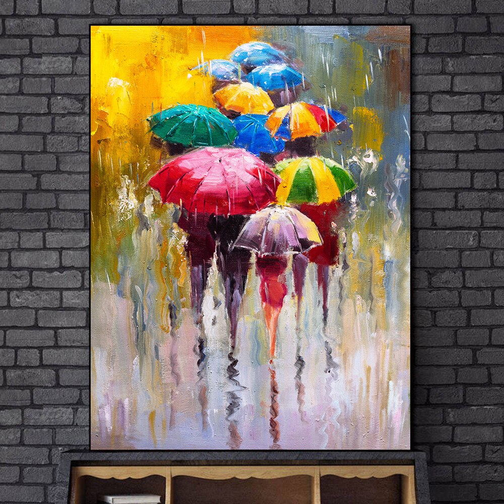 Tableau Street Art Graffiti Parapluie-LigneCreator