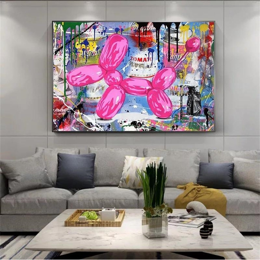 Tableau Street Art Jeff Koons-LigneCreator