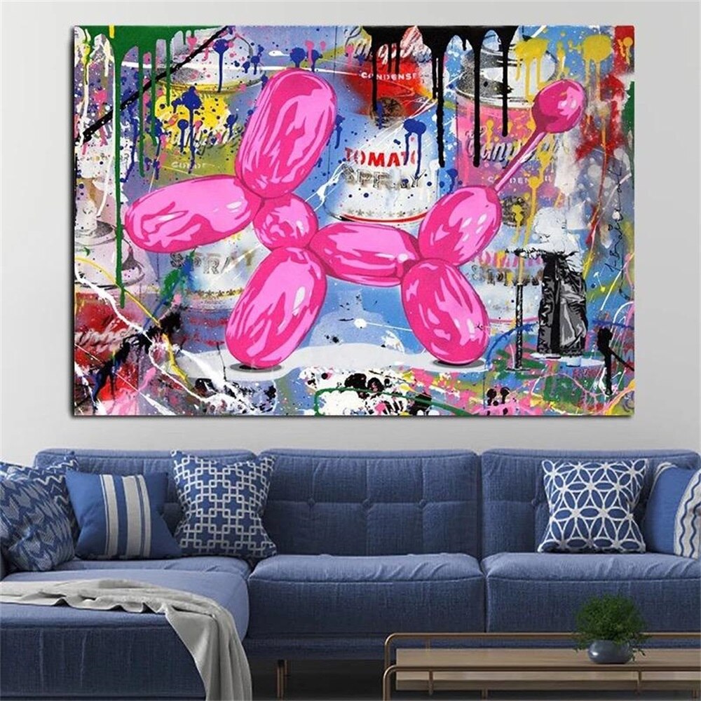 Tableau Street Art Jeff Koons-LigneCreator
