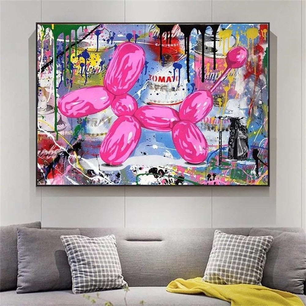 Tableau Street Art Jeff Koons-LigneCreator