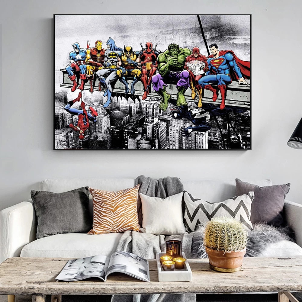 Tableau Street Art Marvel en Bande-LigneCreator