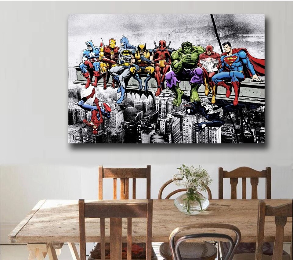 Tableau Street Art Marvel en Bande-LigneCreator