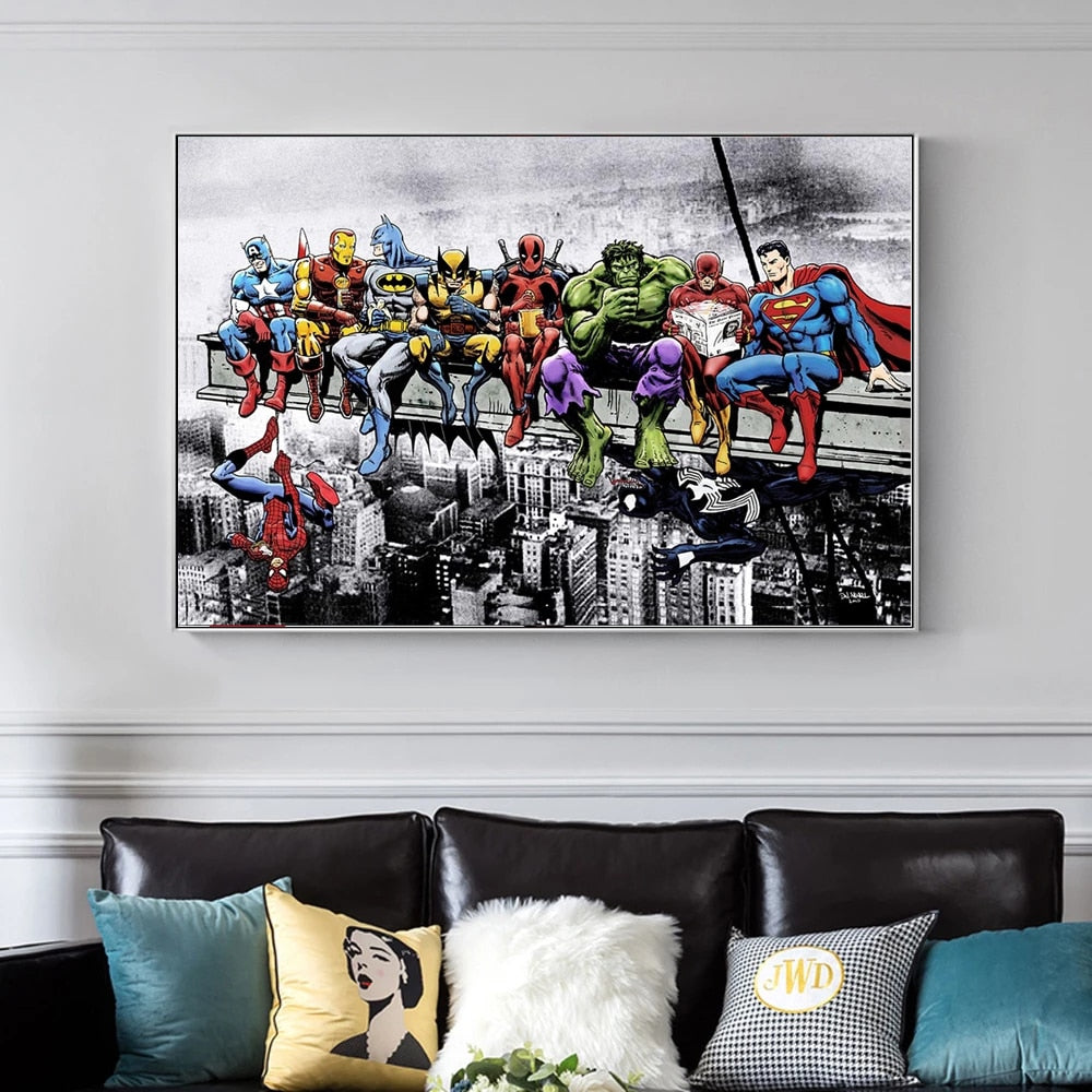Tableau Street Art Marvel en Bande-LigneCreator