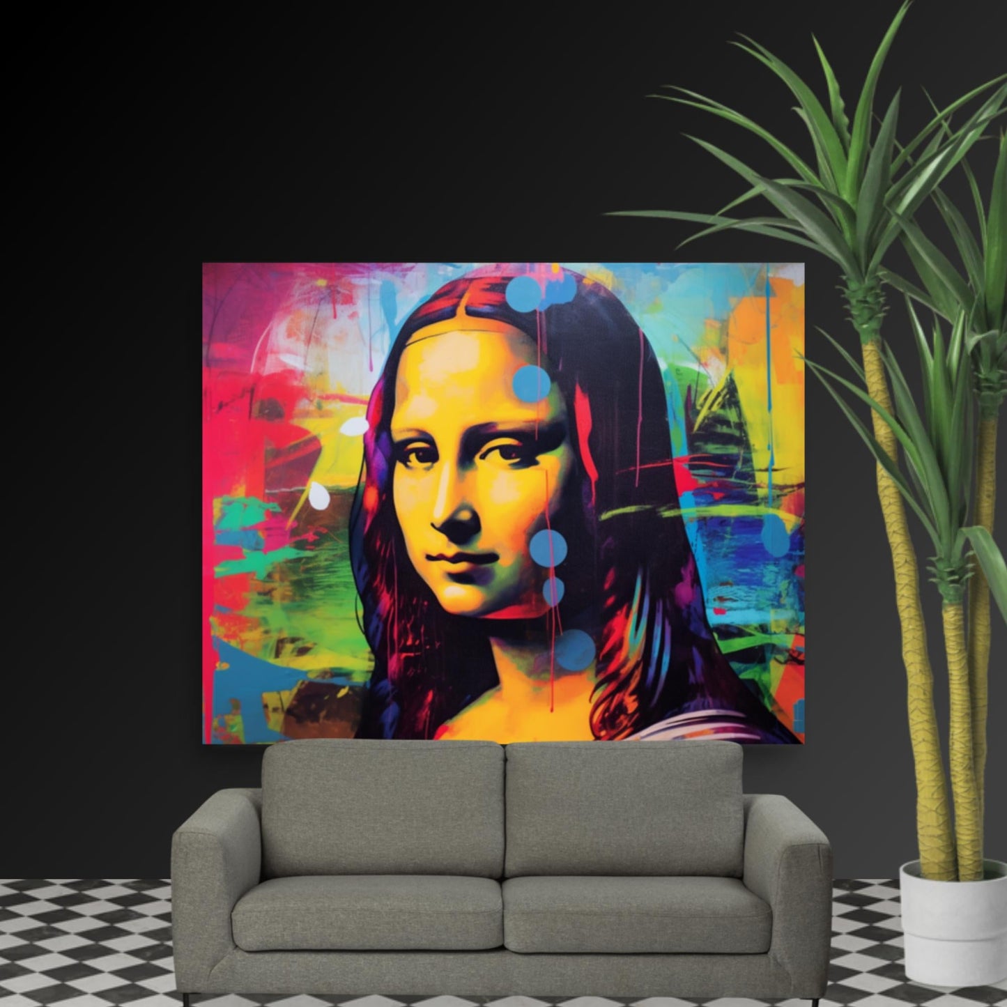 Tableau Street Art Mona Lisa-LigneCreator