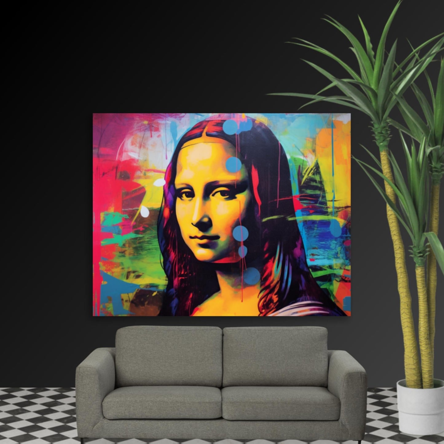 Tableau Street Art Mona Lisa-LigneCreator