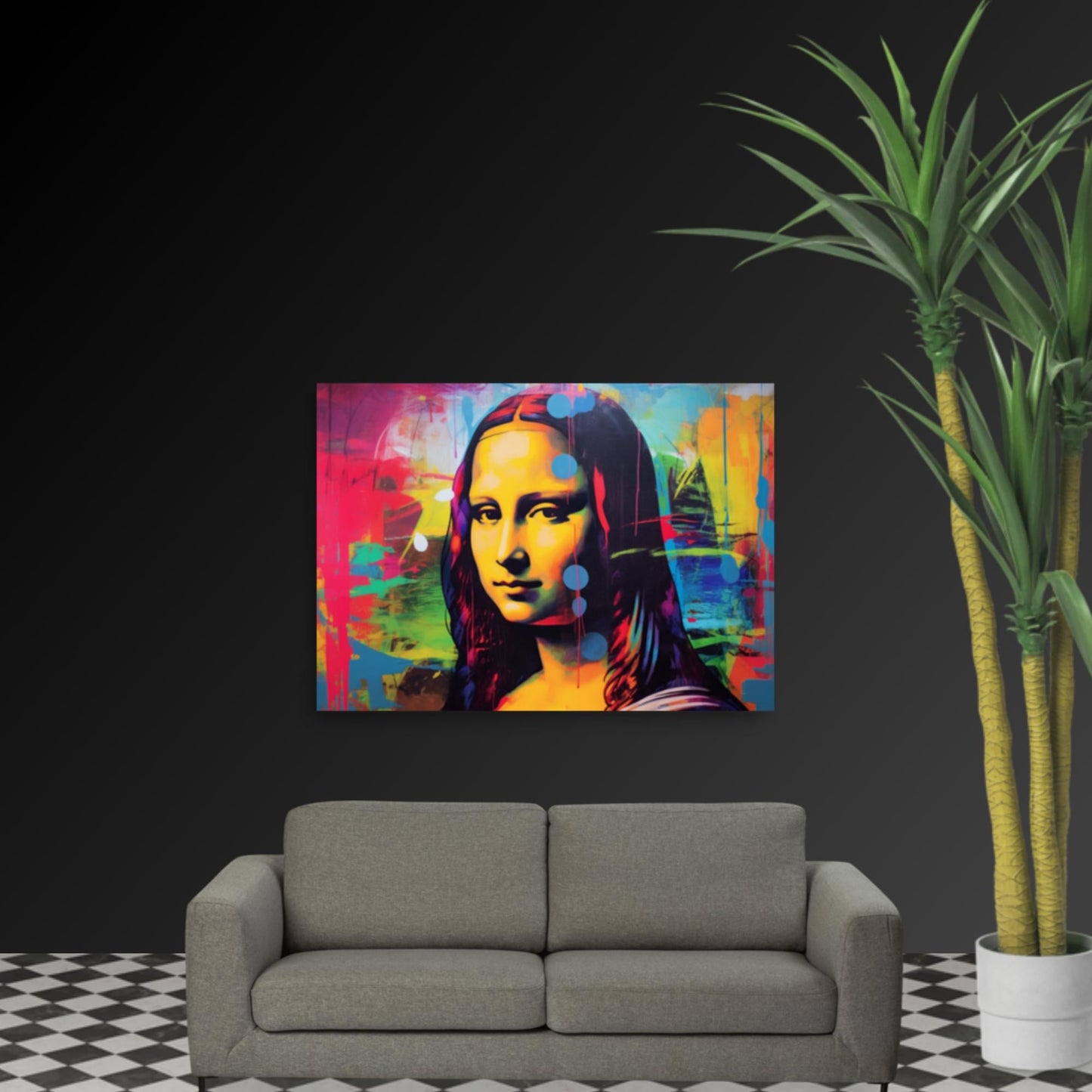 Tableau Street Art Mona Lisa-LigneCreator