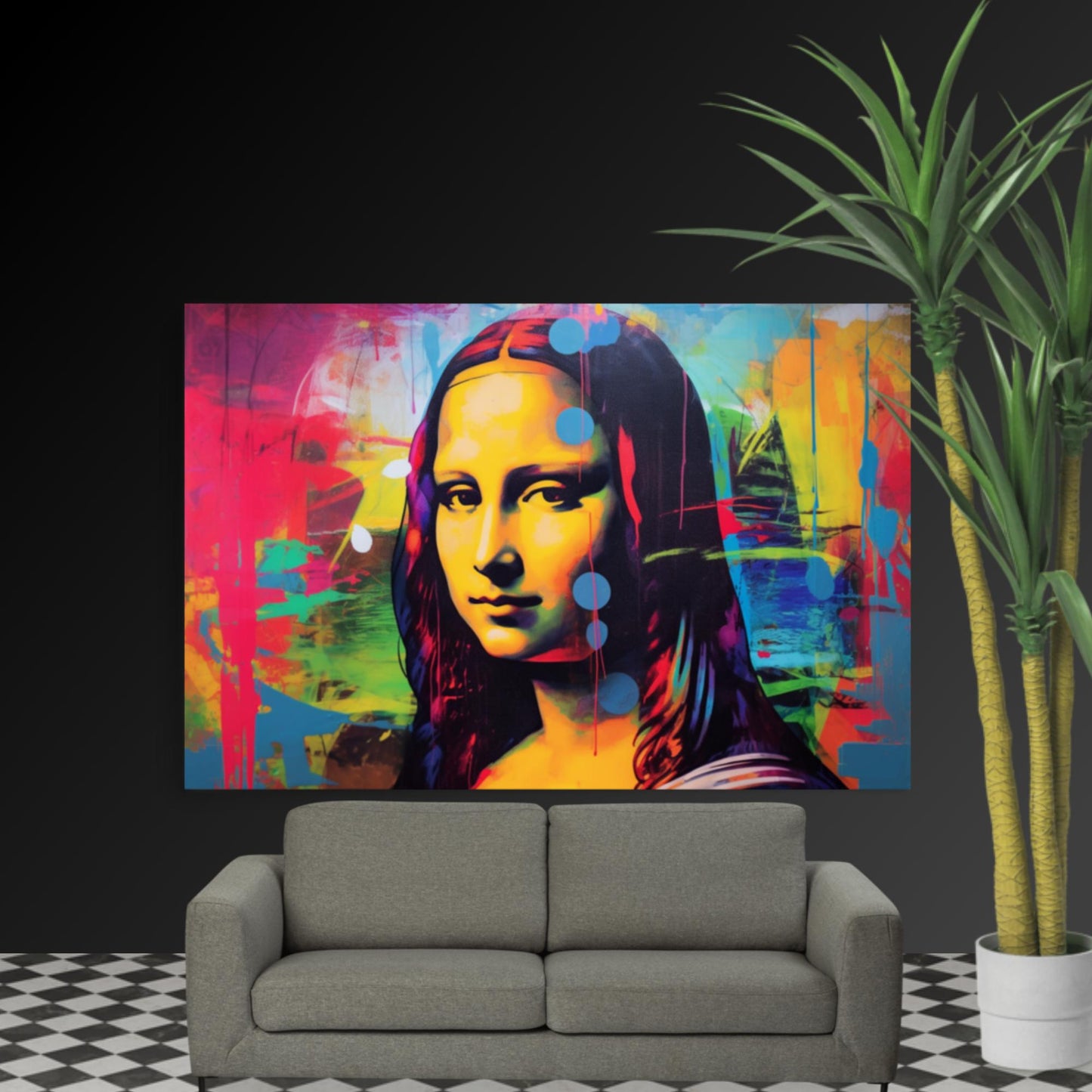 Tableau Street Art Mona Lisa-LigneCreator