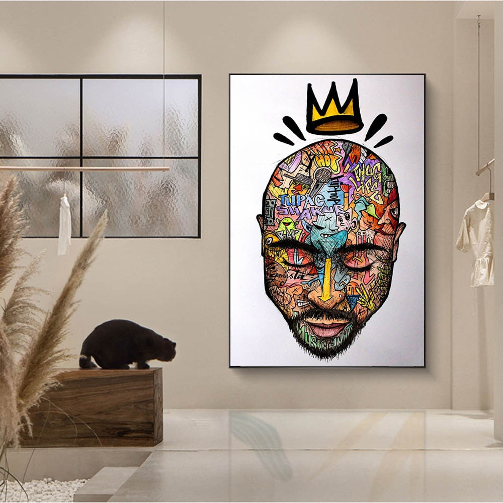 tableau Street Art Tupac-LigneCreator