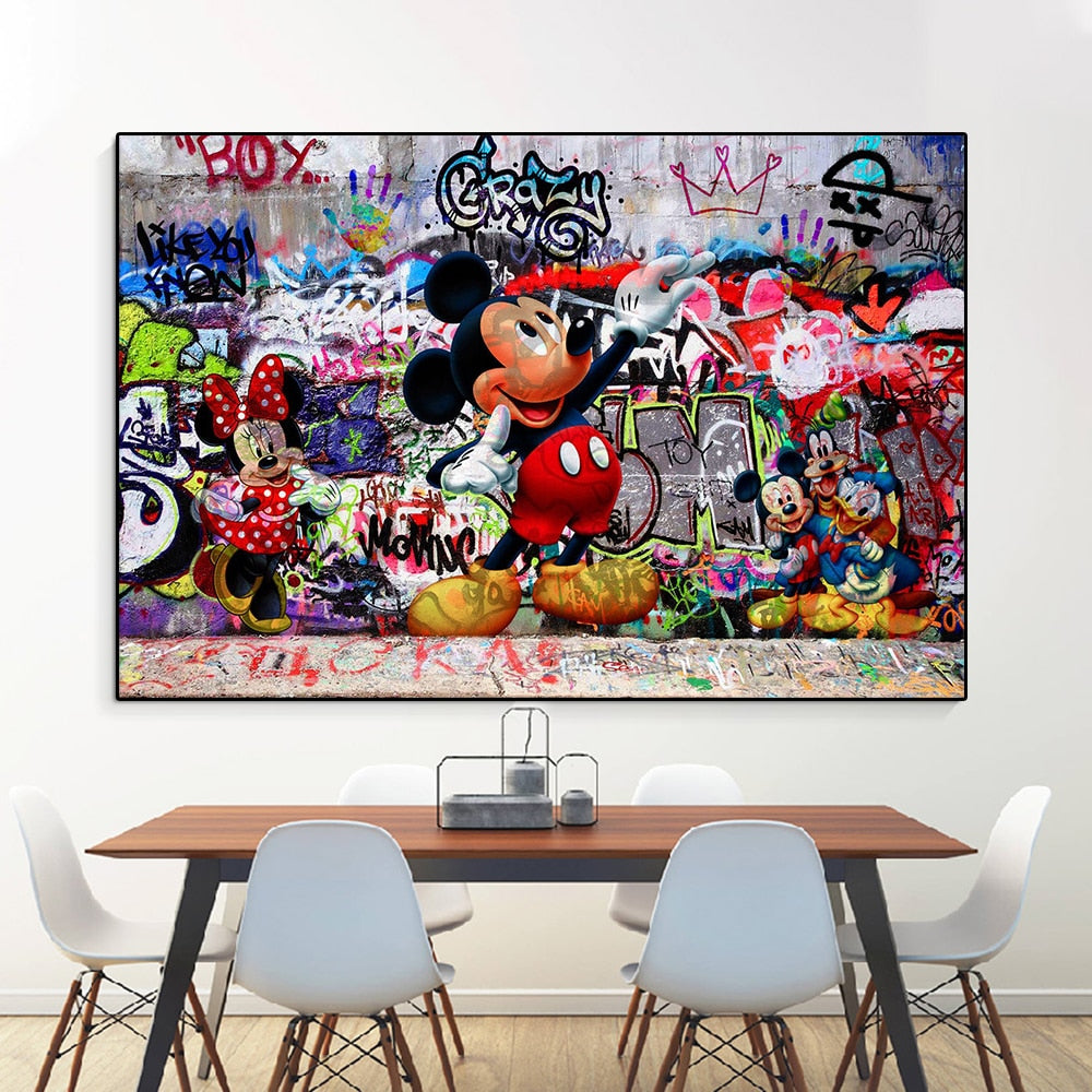 Tableau Street Graffiti Pop Art Mickey