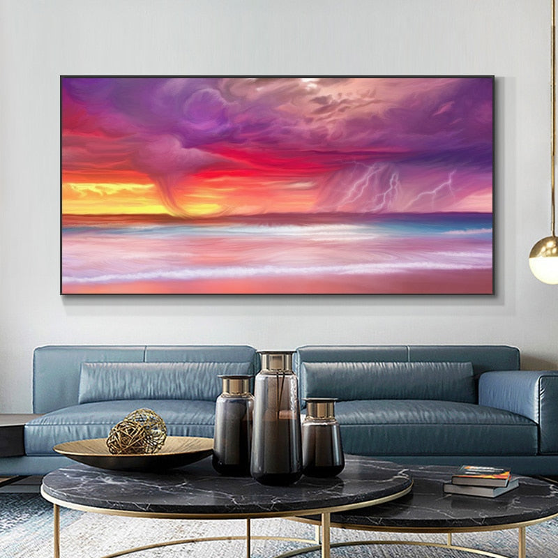Tableau Tempête en Mer