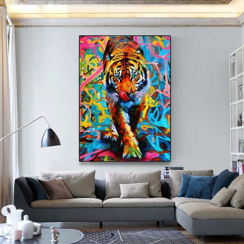 Tableau tigre pop art