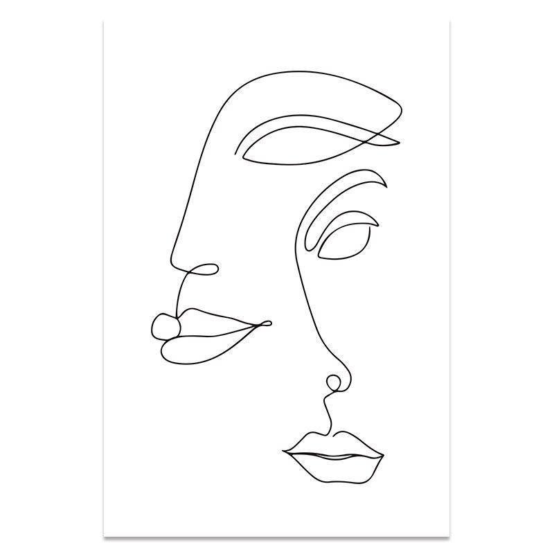 tableau-visage-abstrait-noir-et-blanc