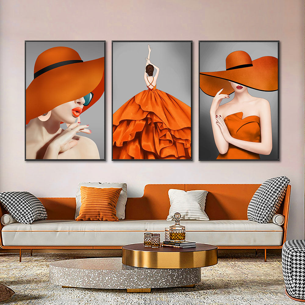 Toile Femme Chapeau Vintage