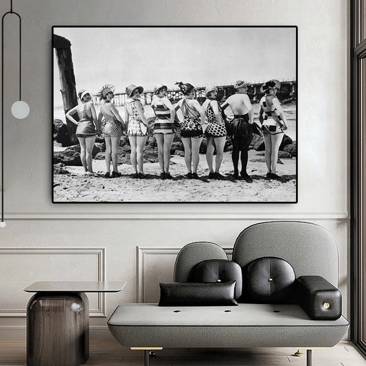 Tableau Plage Vintage