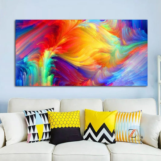 Peinture Abstrait Multicolore