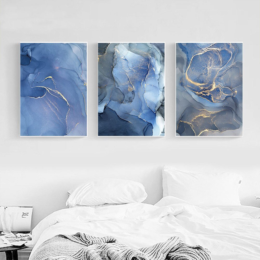 Peinture Abstraite Bleue