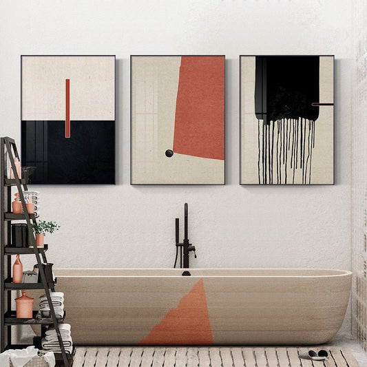 Peinture Abstraite Moderne Carré Rouge
